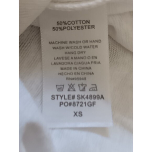 Cozy Co By Cozy Casual Womens Solid V Neck Embroidered Tops White Size X Small - Picture 8 of 8